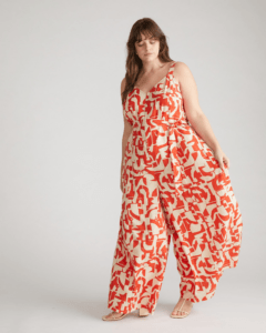 Promenade plus size Linen Jumpsuit