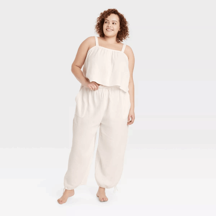 Image for Colsie Women' Cotton Gauze Jogger Pajama Pant