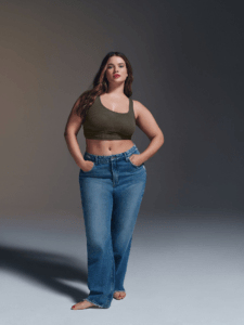 Plus Size 90’s-Inspired Heart Pocket Straight Jeans