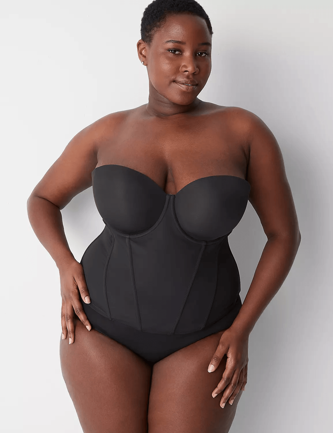 Low-Back Multiway plus size Bustier-Alternatives for Plus Size Strapless Bras