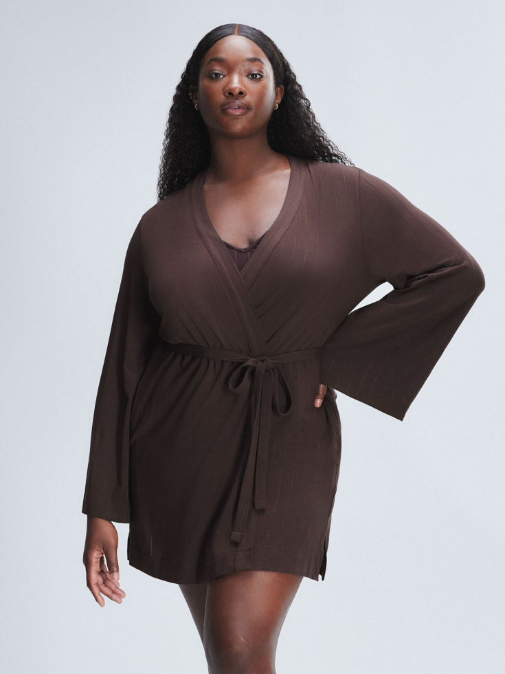 Sleek Stitch Sleep Short Robe