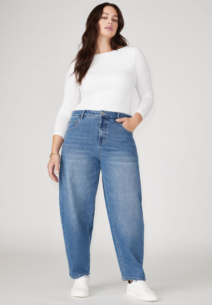 The Plus Size Barrel Jeans