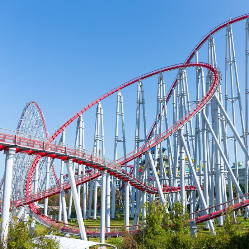 Rollercoaster at a theme park