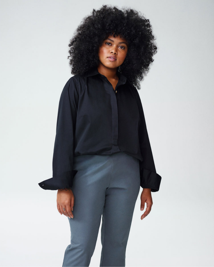 Elbe Popover Stretch Poplin Shirt Petite Fit