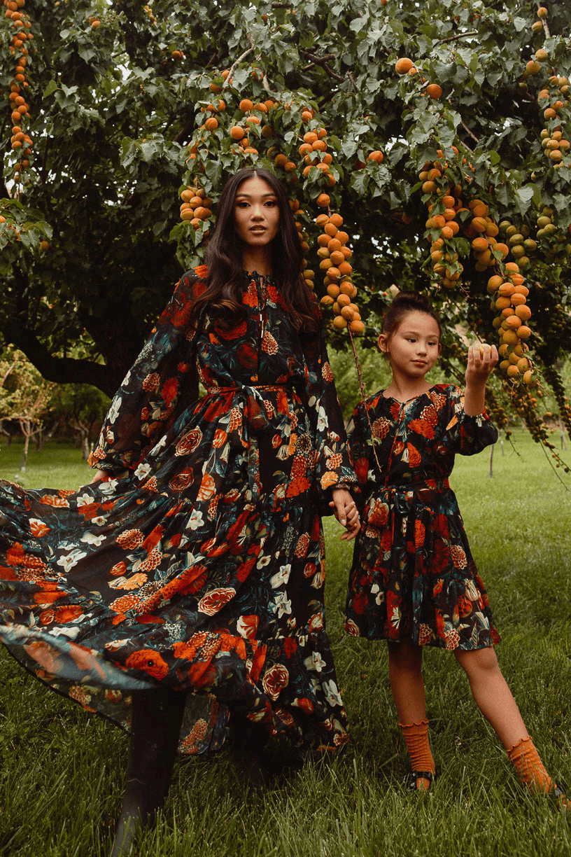 Imogen Dress in Moody Floral 
Plus size mommy and me dresses 