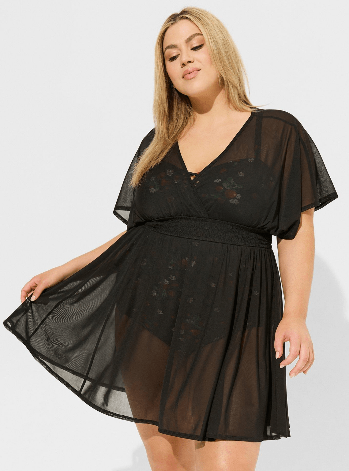brown white polka dot dress Chocolate And 3/4 Length Sleeve Fit And Flare Mi The Power of Nature: Size:21/21.5