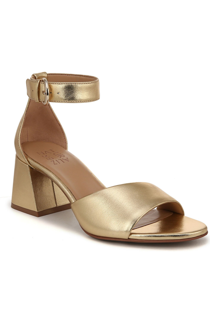 Verly Ankle Strap Flare Heel Sandal