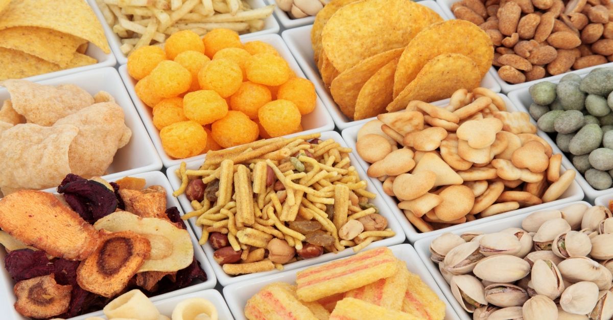 Tackle box full of snacks
