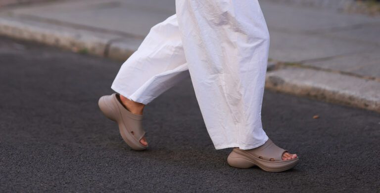woman in sandals