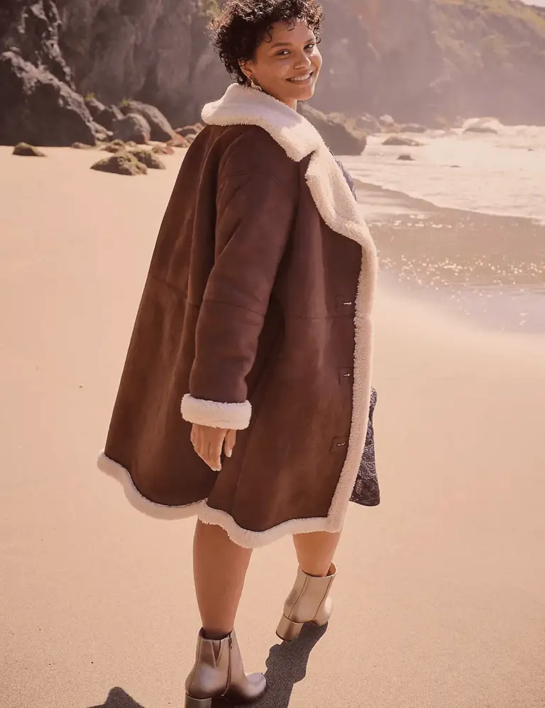 Faux-Suede Coat