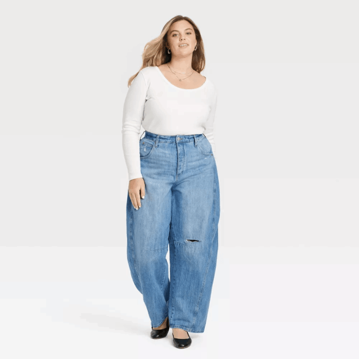 Image for Women's High-Rise Curved Leg Jeans