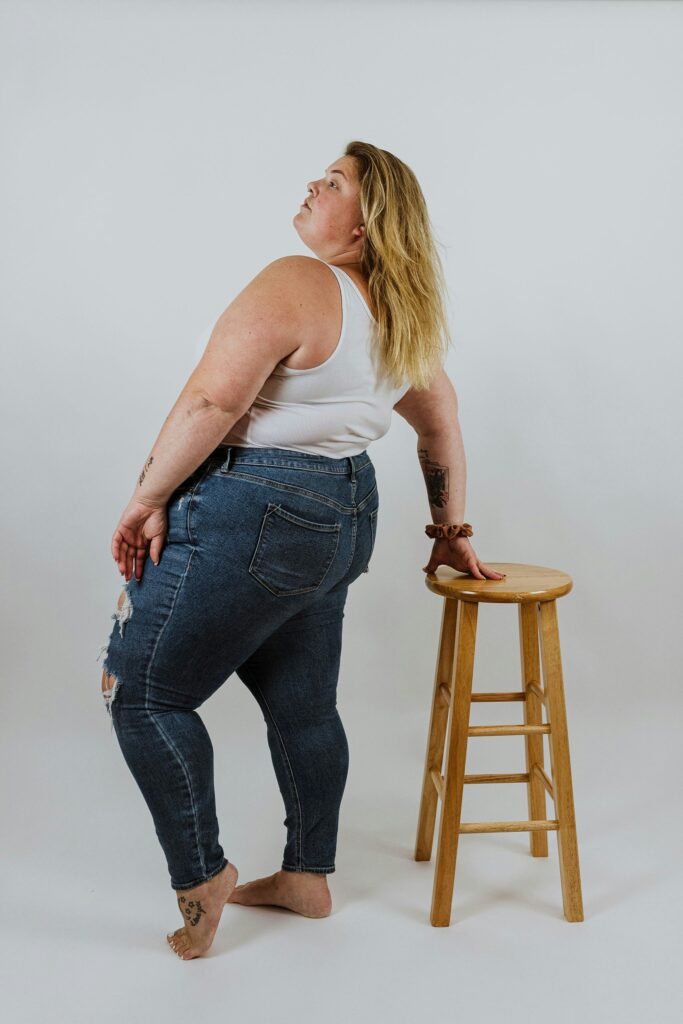 plus size denim