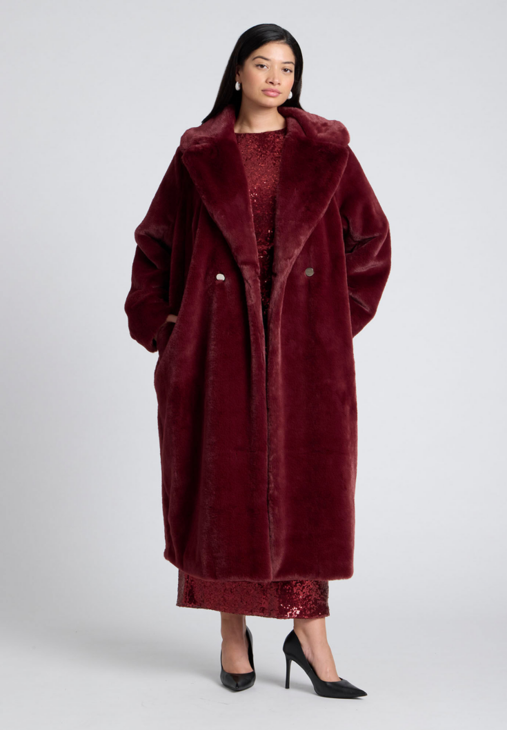 Faux Fur Long Coat 2