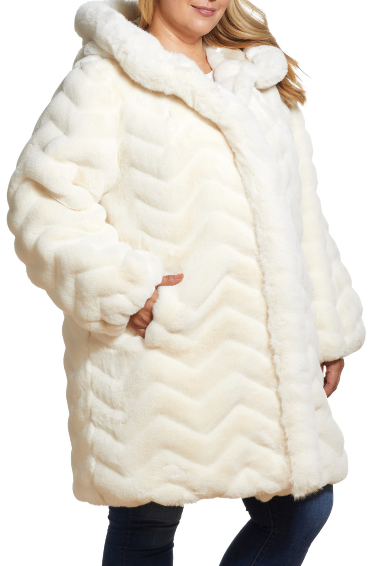 Gallery Hooded Faux Fur Jacket