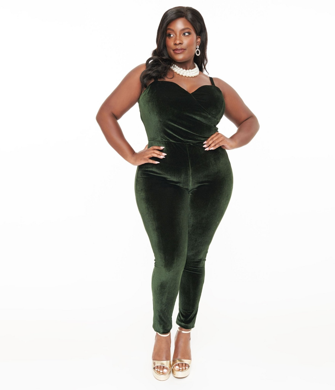 Adult Women's Sleigh Hottie Plus Size Velvet Costume