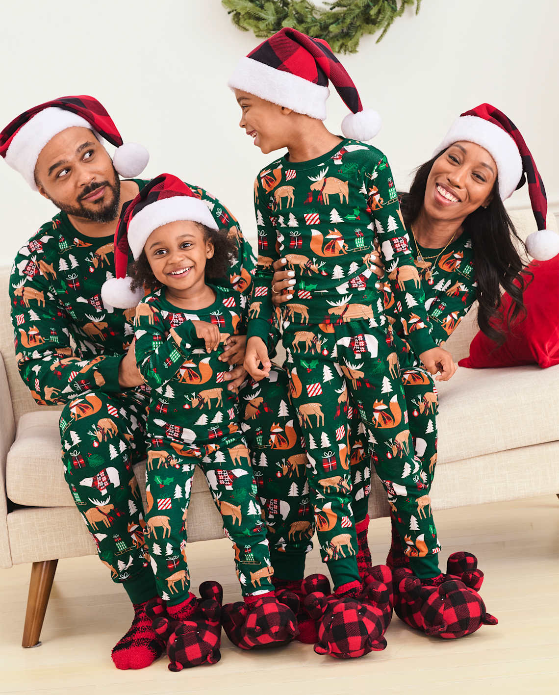 matching plus size family pajamas from childrensplace.com