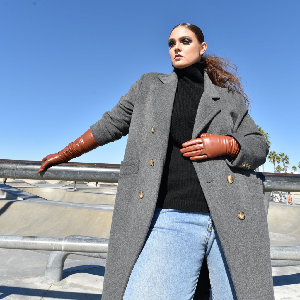 Luxury plus size fashion- Double Breasted Car Coat at Baacal.com