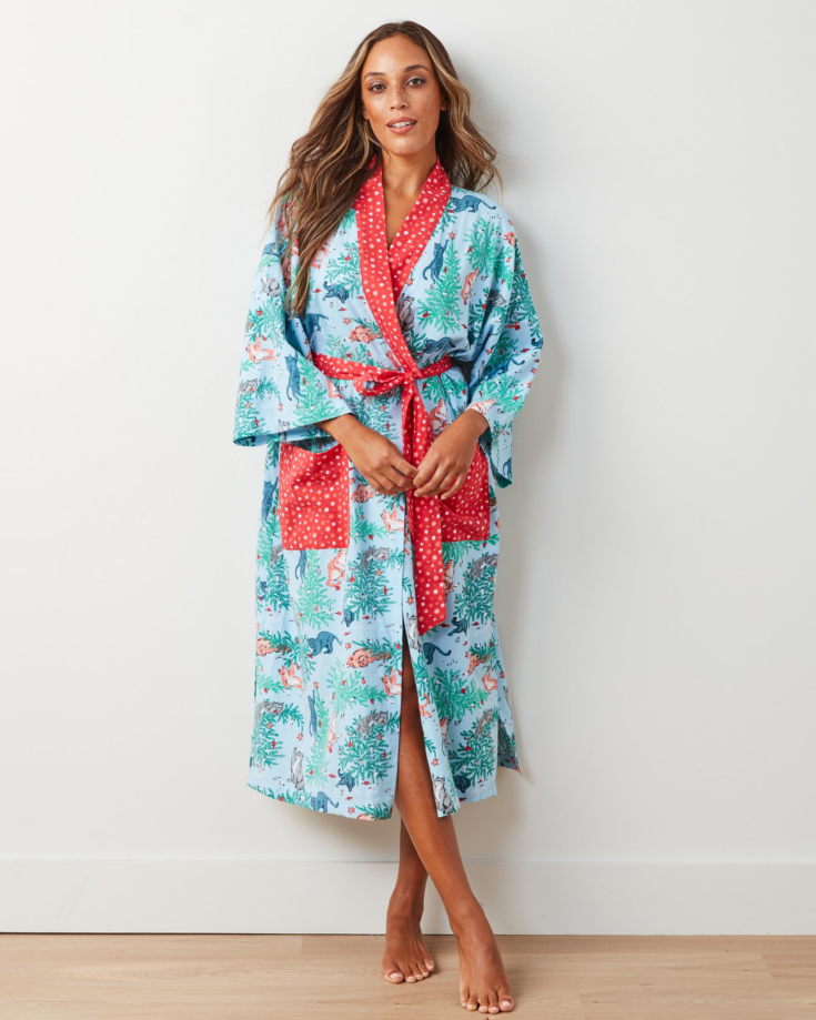 Frisky Furs lightweight flannel robe