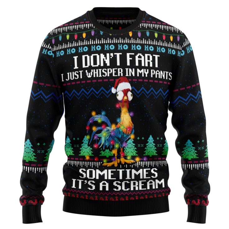 Image for Its Scream Chicken TG51112 Ugly Christmas Sweater - PersonalizedWitch