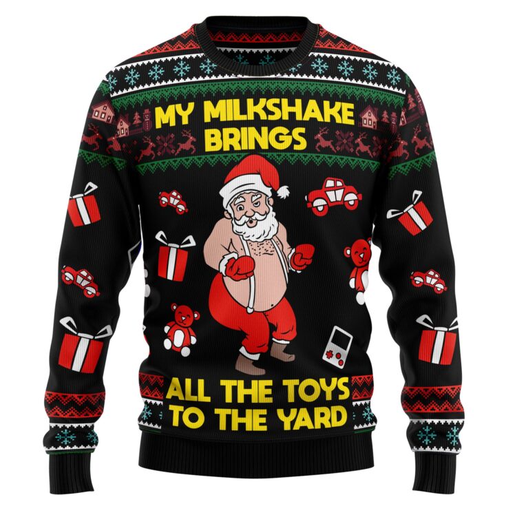 Image for My Milkshake Bring Christmas HT091205 Ugly Christmas Sweater - PersonalizedWitch