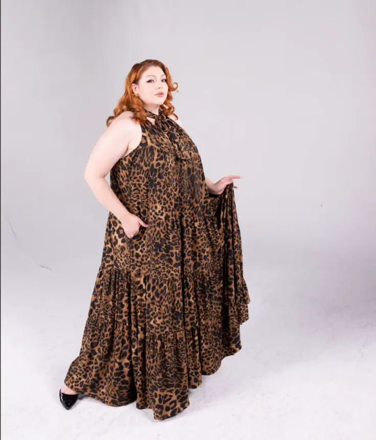 Leopard Maxi Dress Front View 1080x