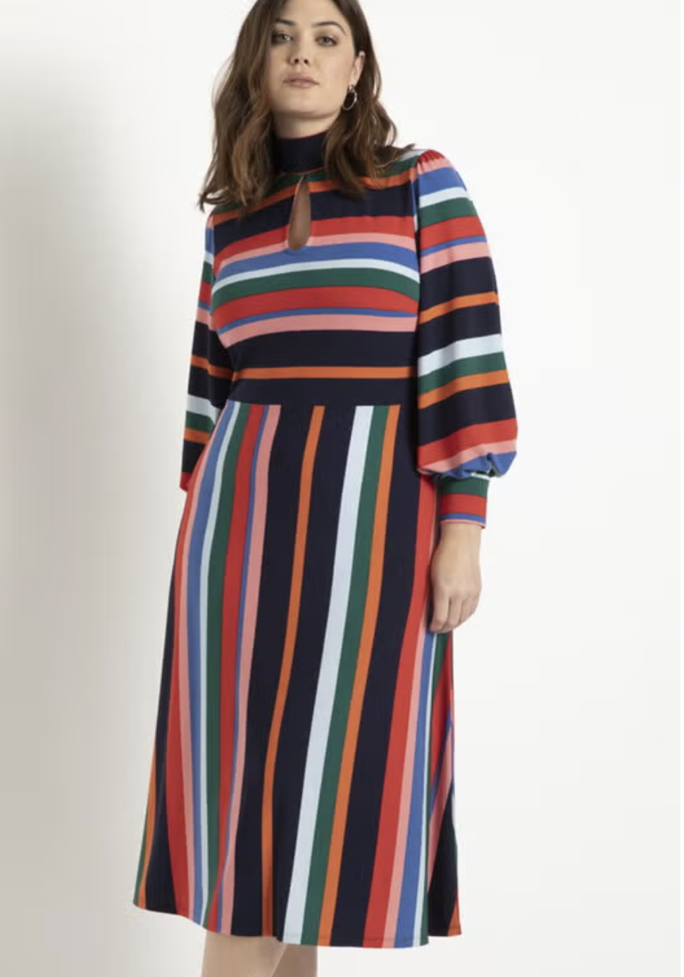 A-line Dress with Puff Sleeves from Eloquii, up to size 28