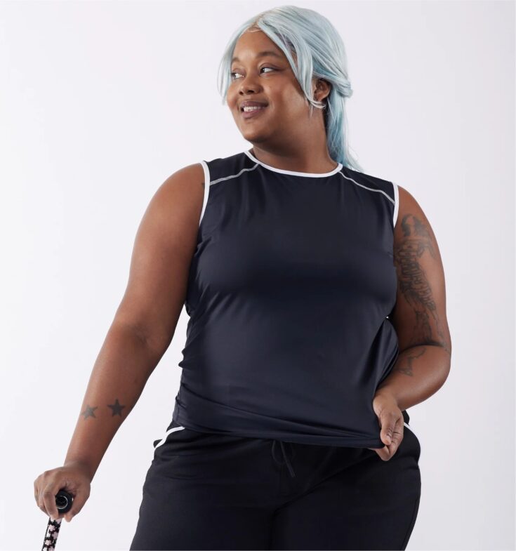 2337290001 Swim Black Novelty Tank On Fig 1