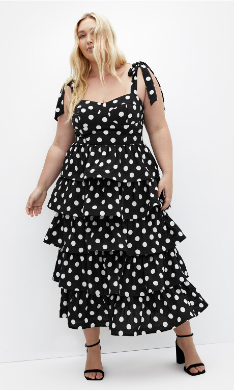 Elina Spot Dress black