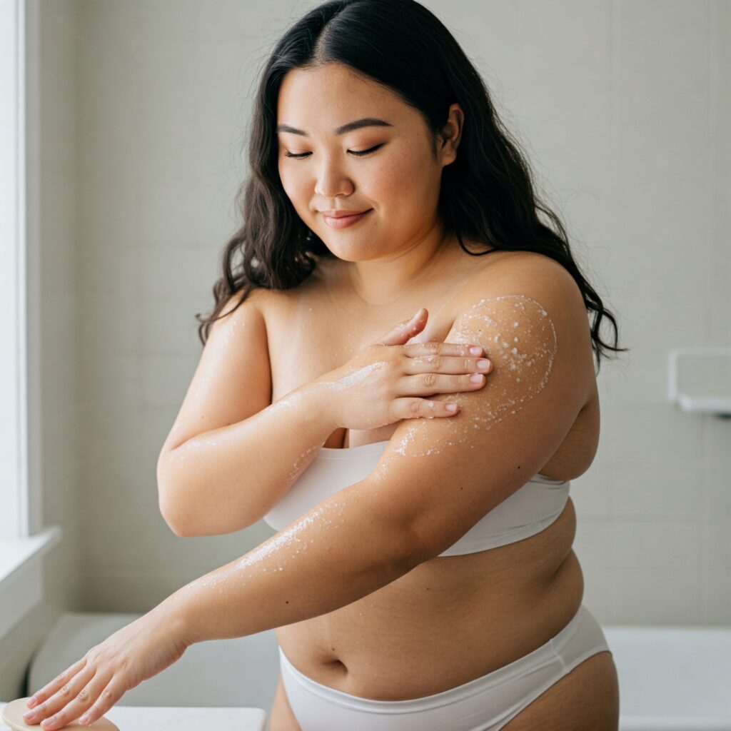 bridal bodycare routine for curvy brides