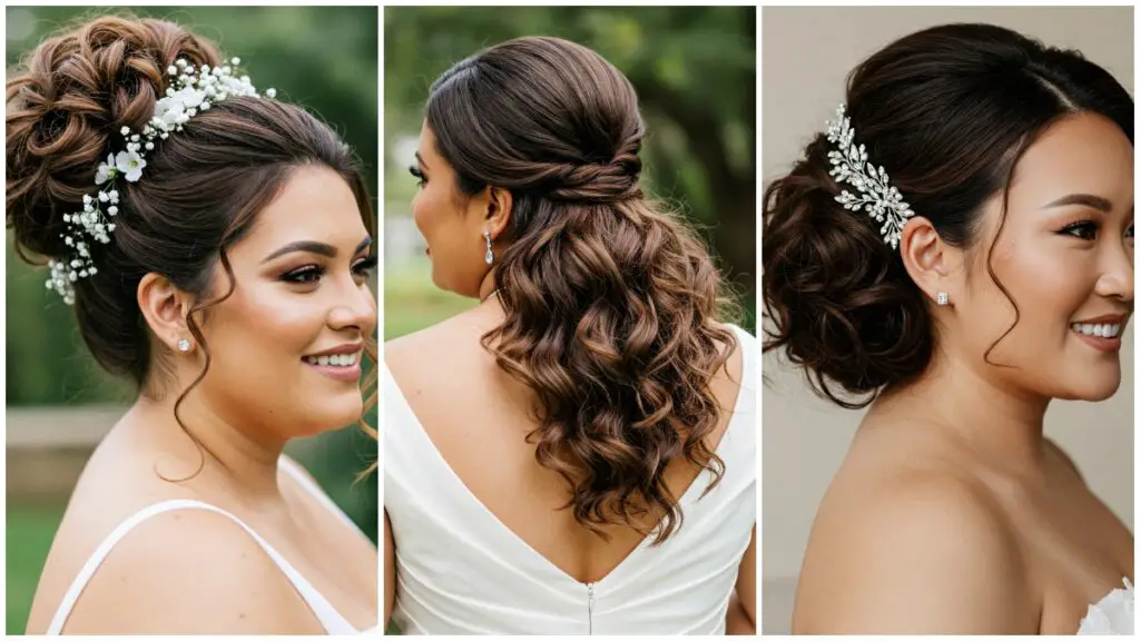 wedding hairstyles for plus size brides