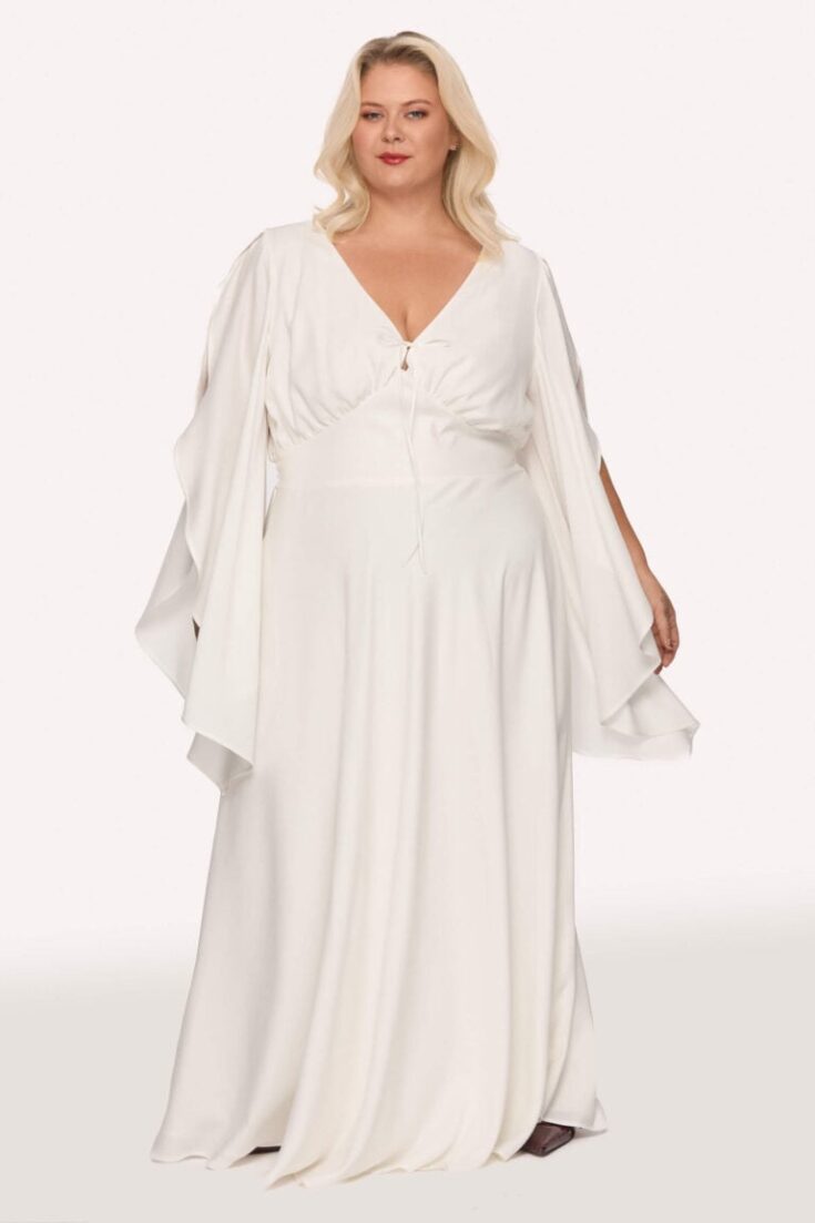 holiday 2024 lucia angel sleeve dress in white 1 768x1152 1