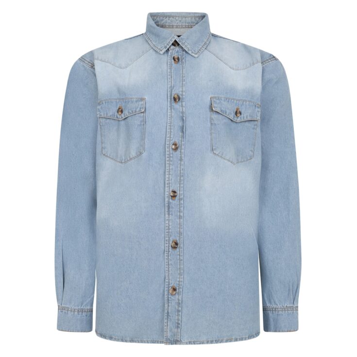 Image for BigDude Clothing | Denim Shirt Light Wash