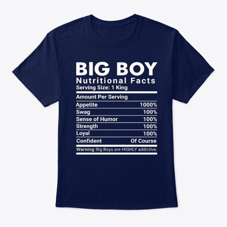 Image for BIG BOY SEASON 365 | BIG BOY Nutritional Facts T Shirt