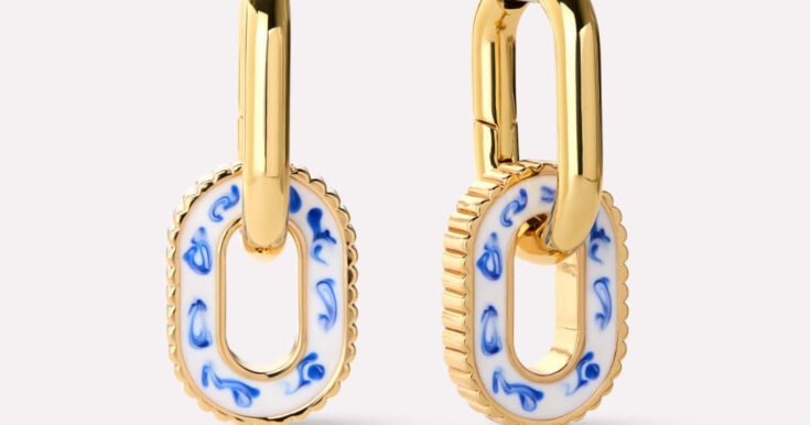 Ana Luisa Jewelry Earrings Drop Earrings Double Hoop Earrings Ash Double Marble Blue Gold 1080x567 crop center