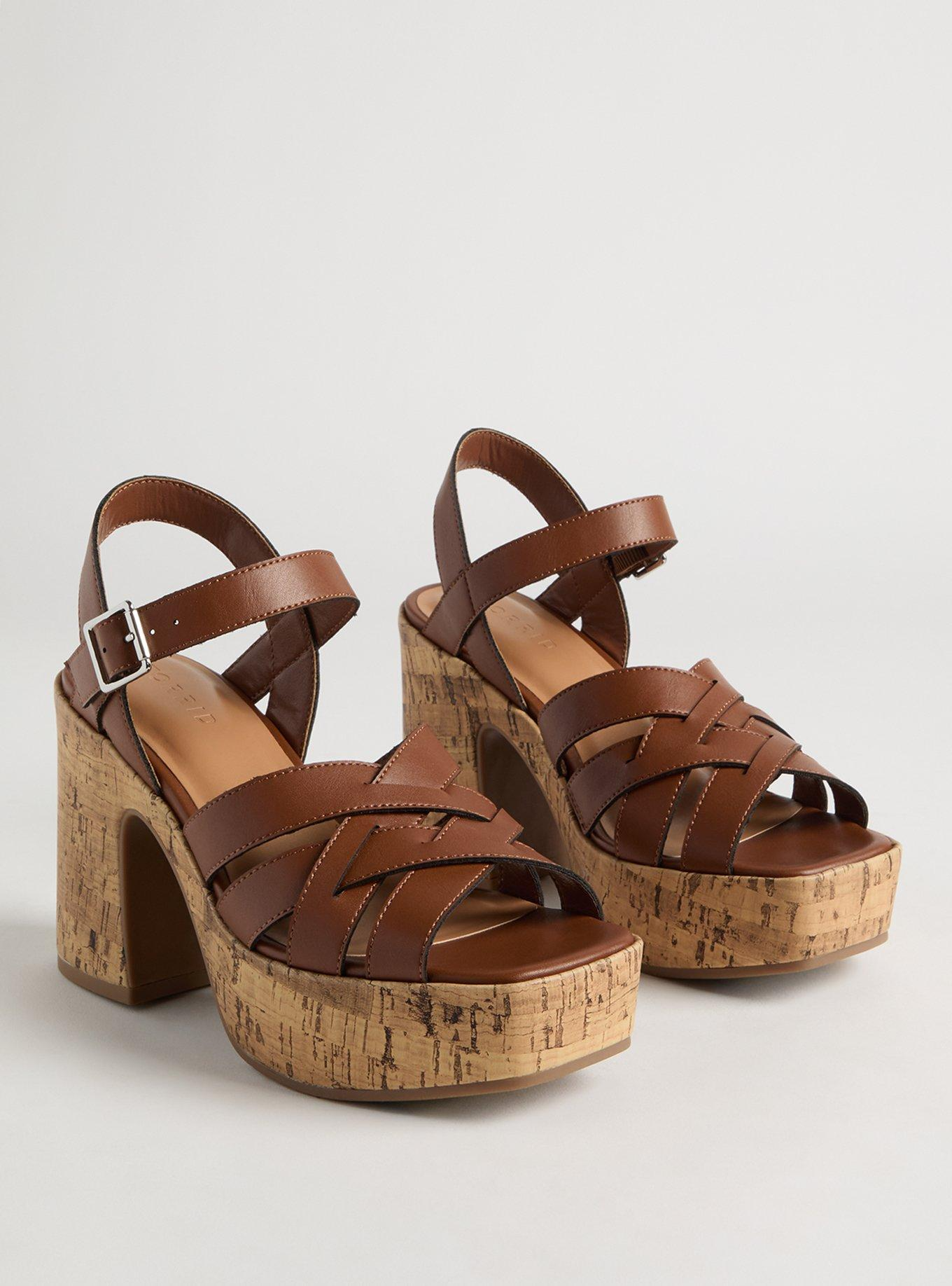 wide width platform heel