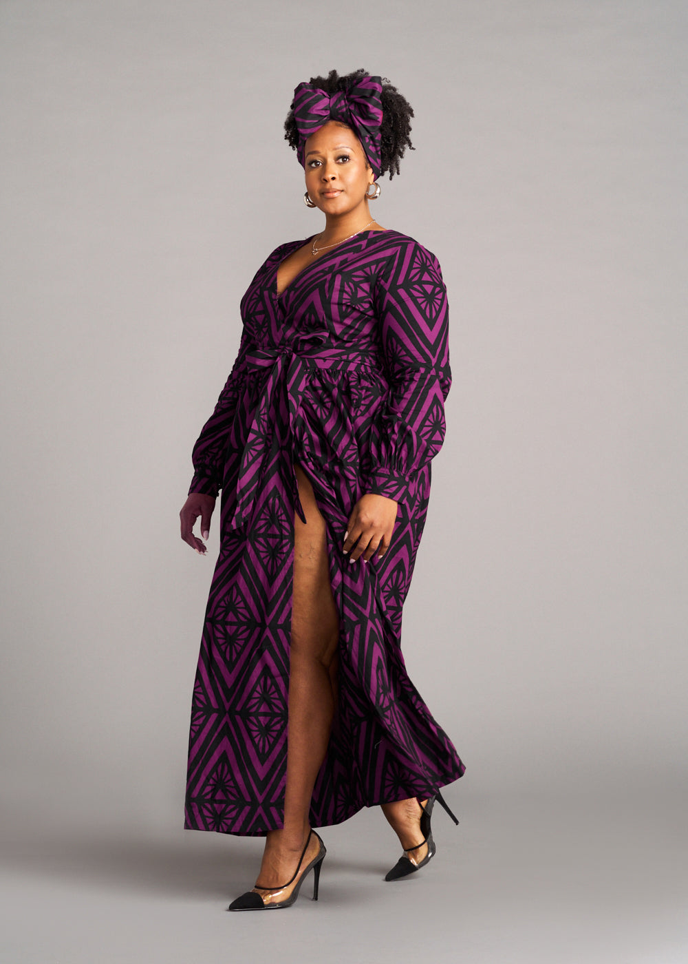 Curvy Wrap Dress - Black