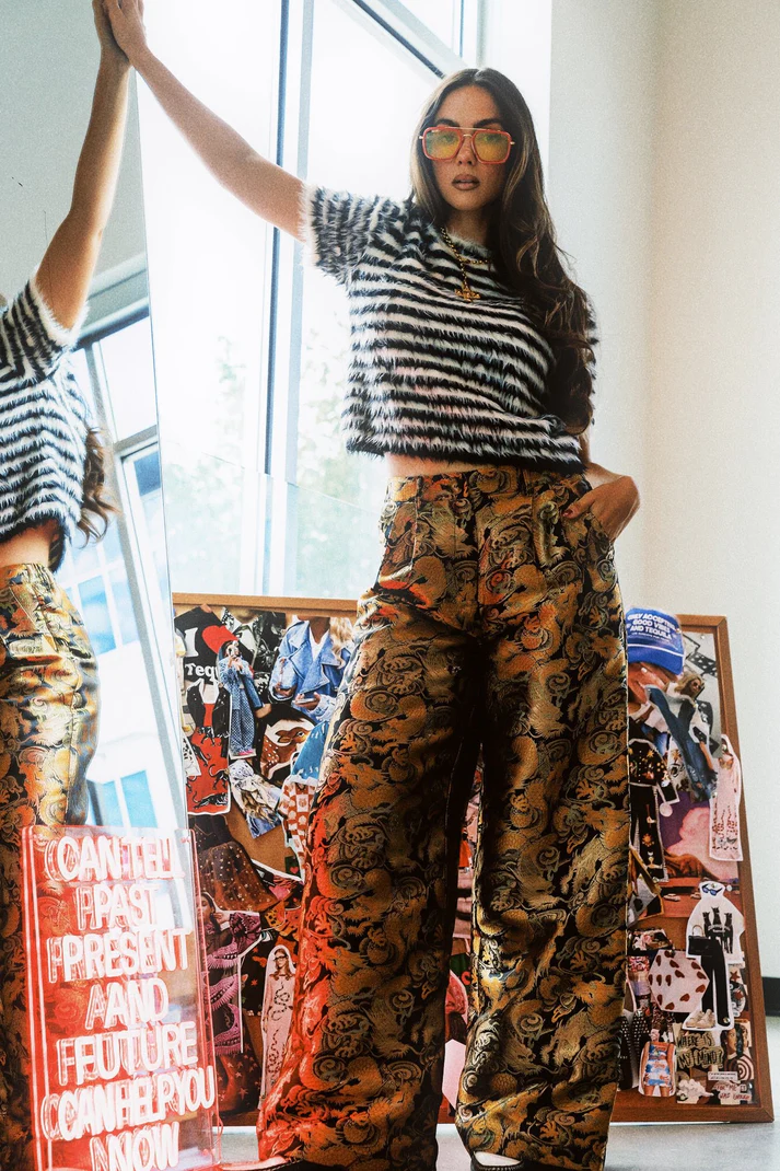 golden dragon brocade trousers 989883
