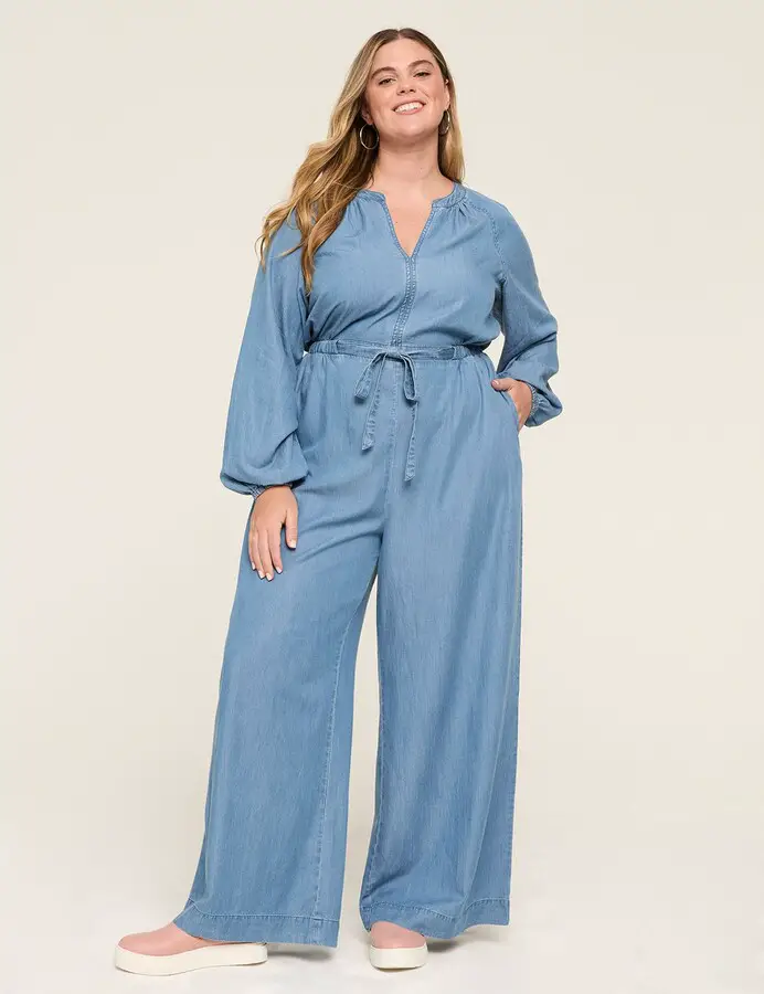 lane bryant long sleeve jumpsuit