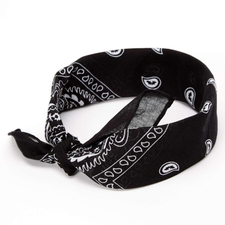 Image for Paisley Bandana Headwrap - Black | Claire's