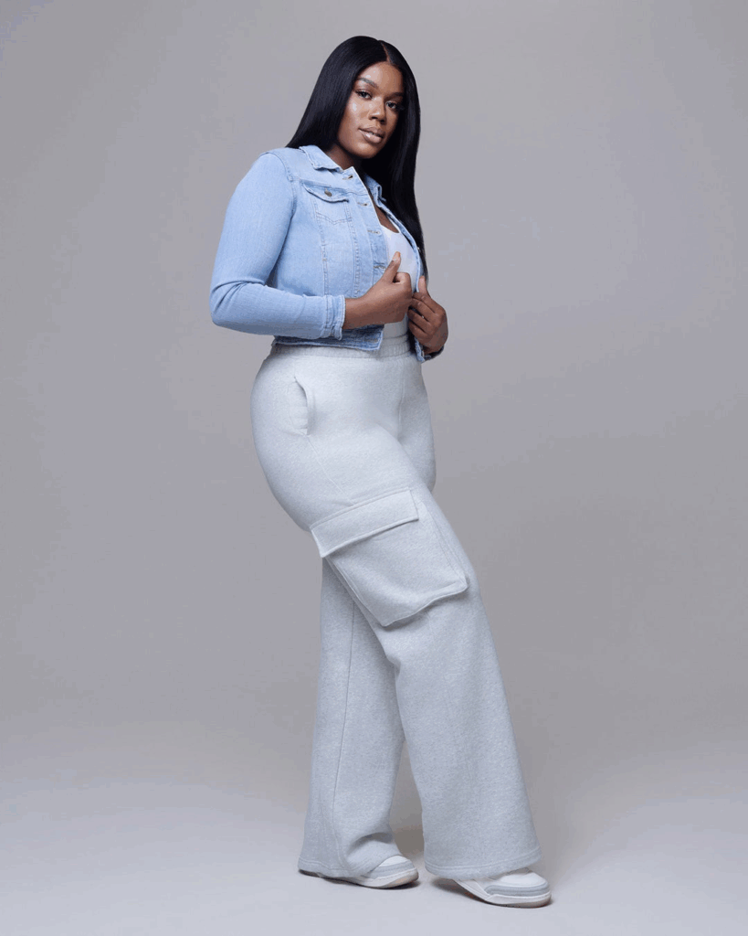 tall and Plus Size-Tall Grey Cargo Sweatpants TallSize