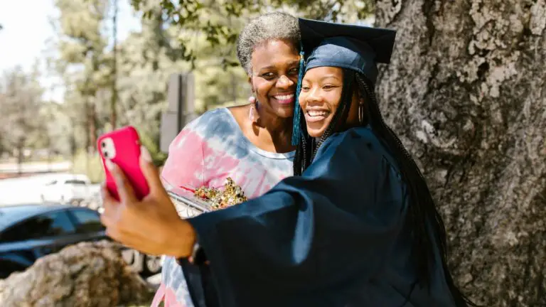 body positive lessons - mother and daughter post graduation
