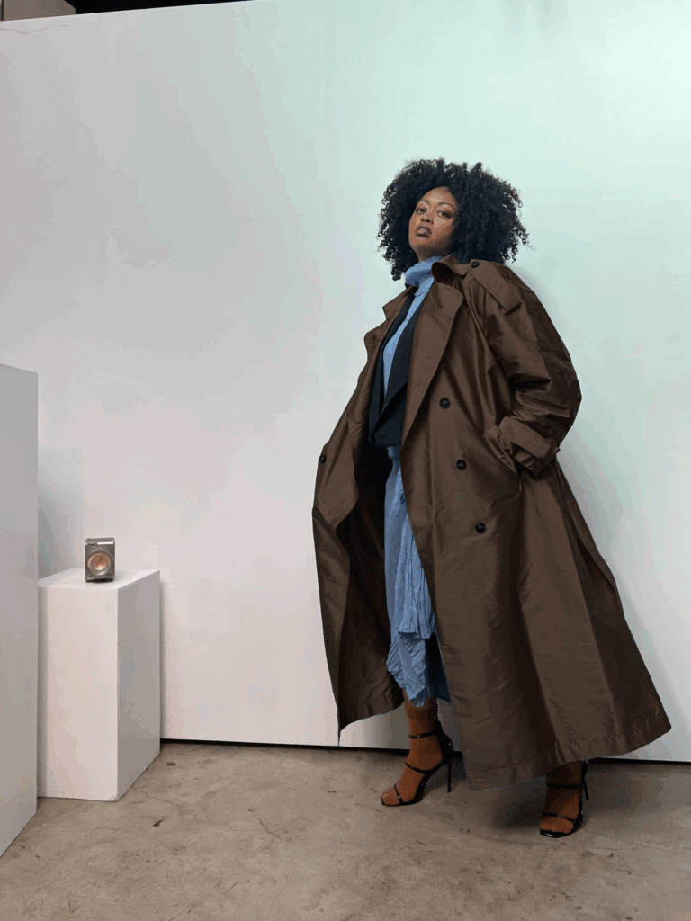 plus size style essentials- Delia Long Oversized Trench- Chocolate
