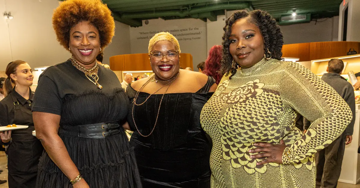attendees pose at Viva Voce's Brooklyn pop-up event