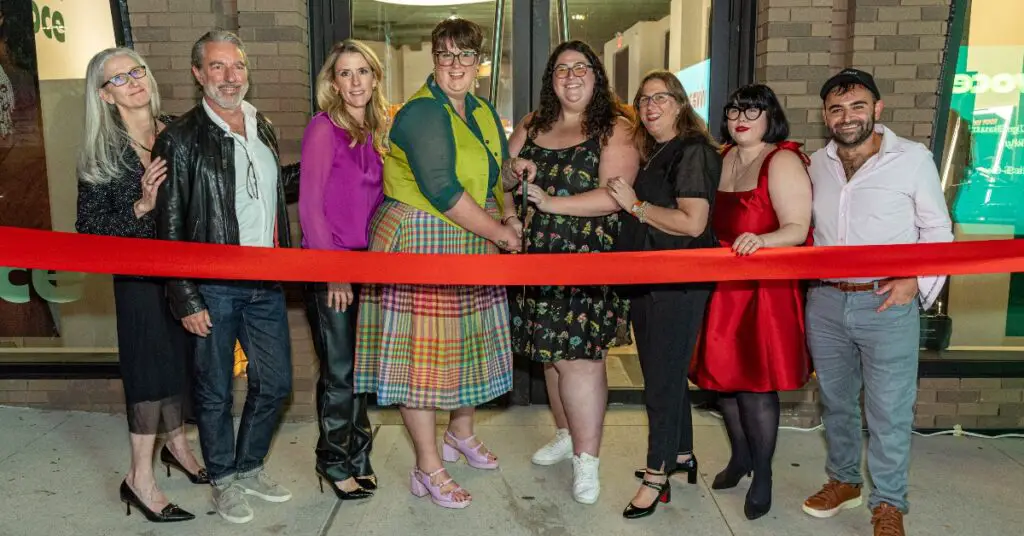 ribbon cutting at Viva Voce's Brooklyn grand opening pop-up