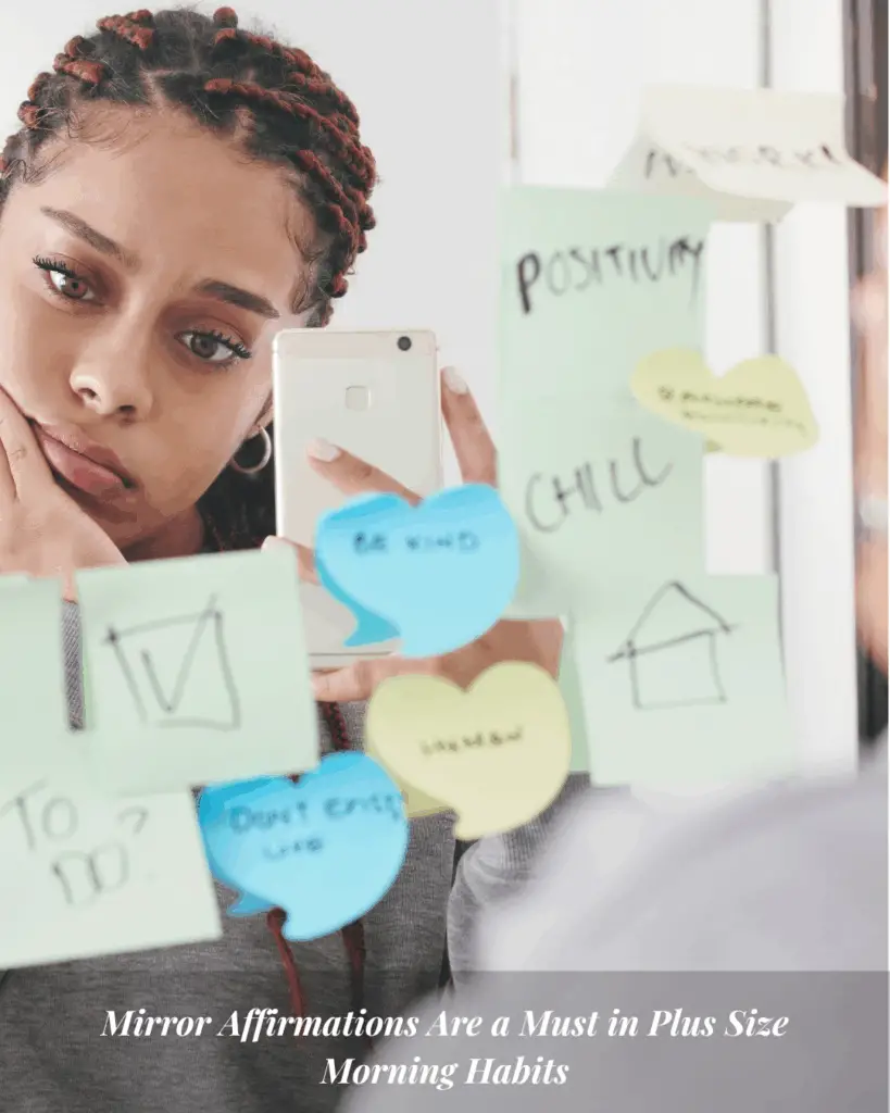 Mirror Affirmations Are a Must in Plus Size Morning Habits