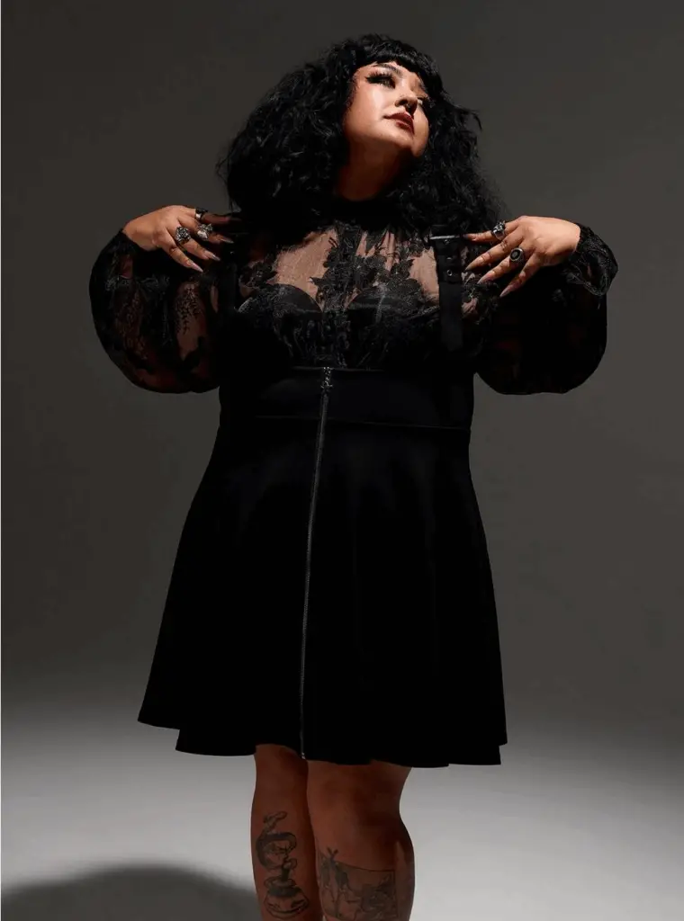 Nightfall Embroidered Mesh Top