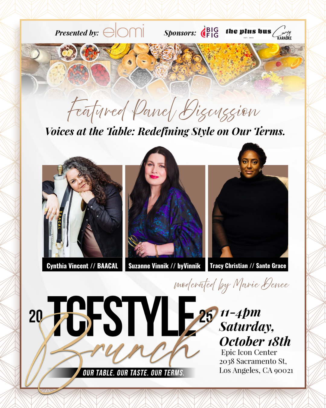 plus size fashion panel for the TCFStyle Brunch- Baacal, Sante Grace, and byVinnik