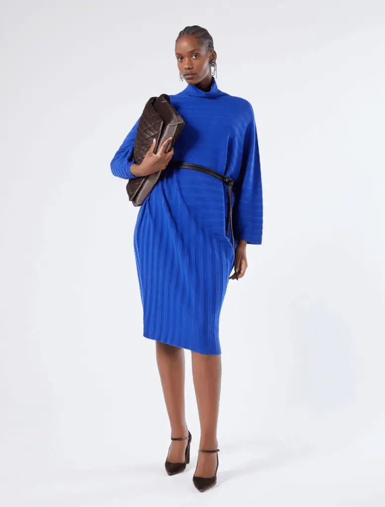 Pure wool dress - CORNFLOWER BLUE
