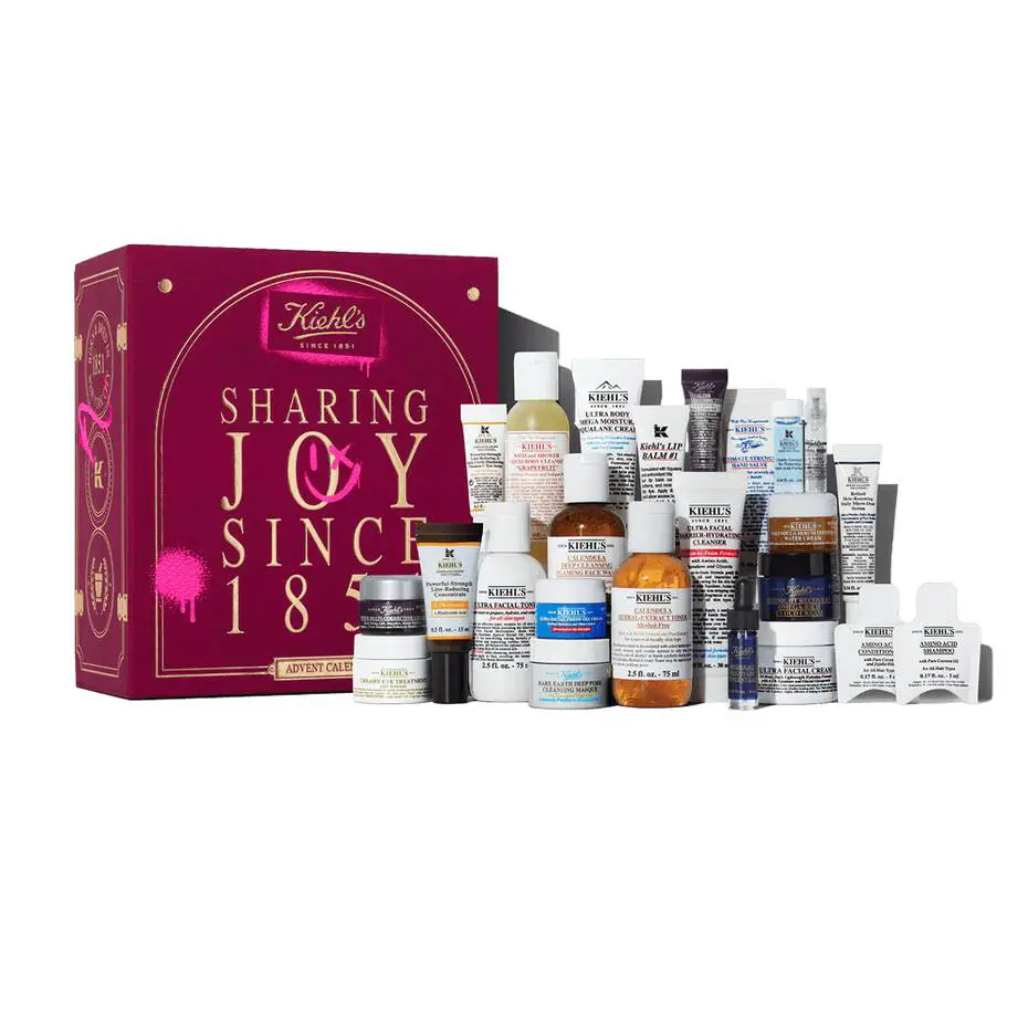kiehls holiday 2025 25 days of kiehls advent calendar packshot and box 3605973049864