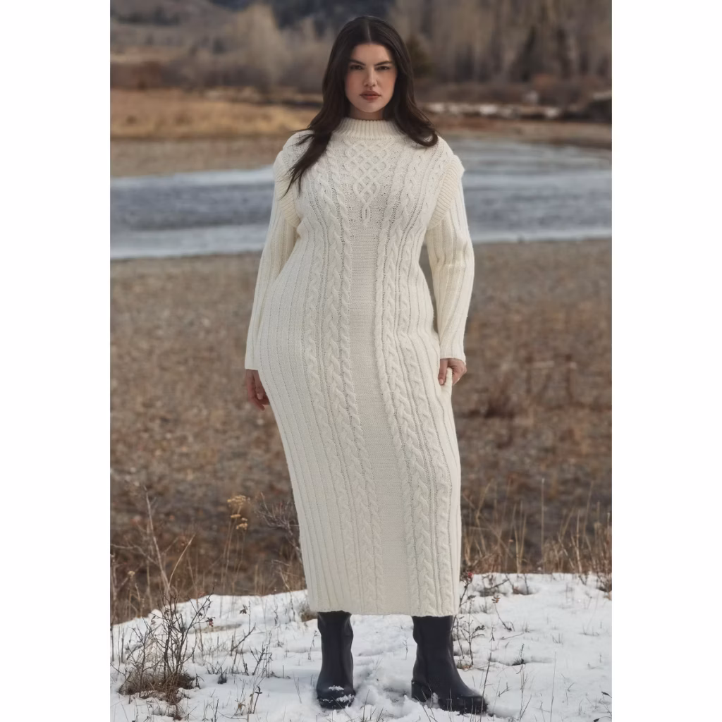 plus size winter white